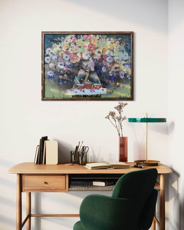Žydinti pieva, 80x60