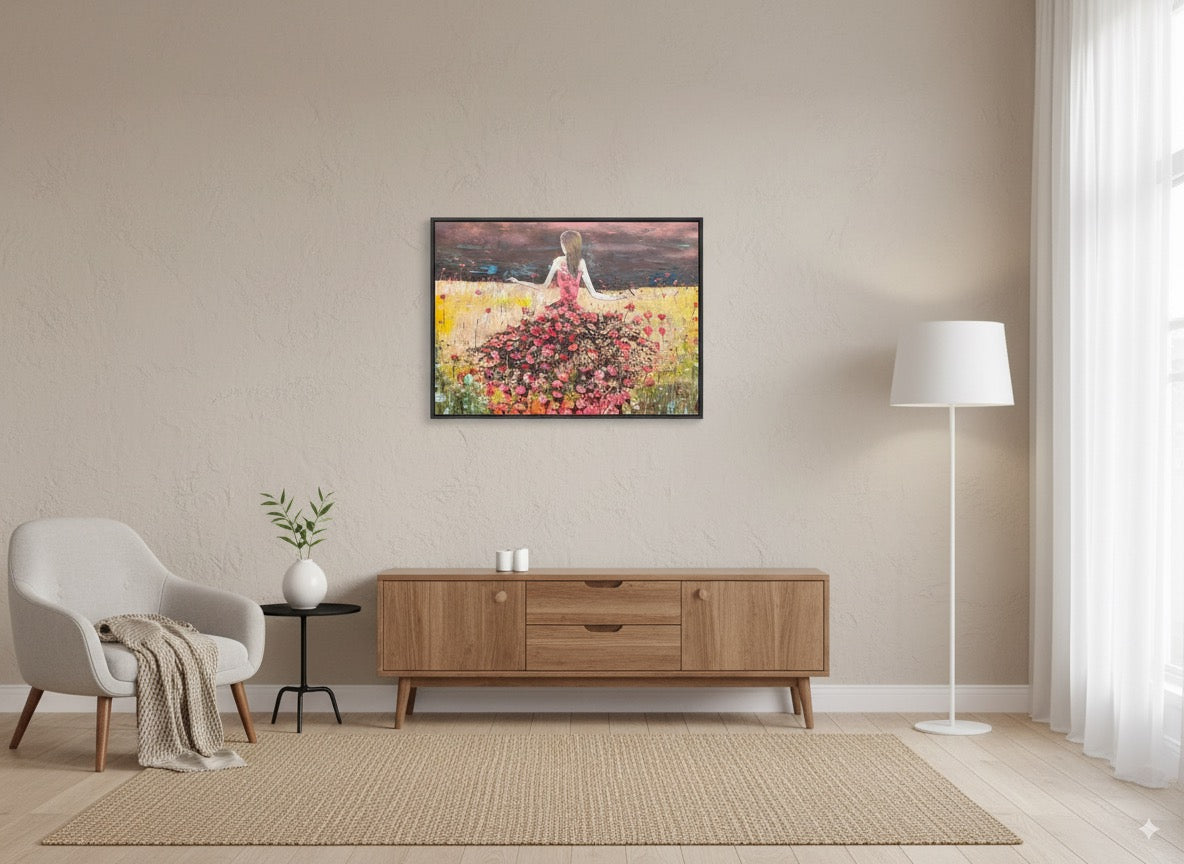 Pievų gėlės, 80x60