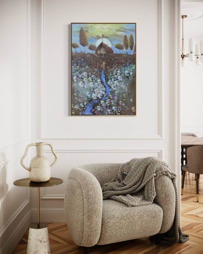 Peizažas su saule, 80x60