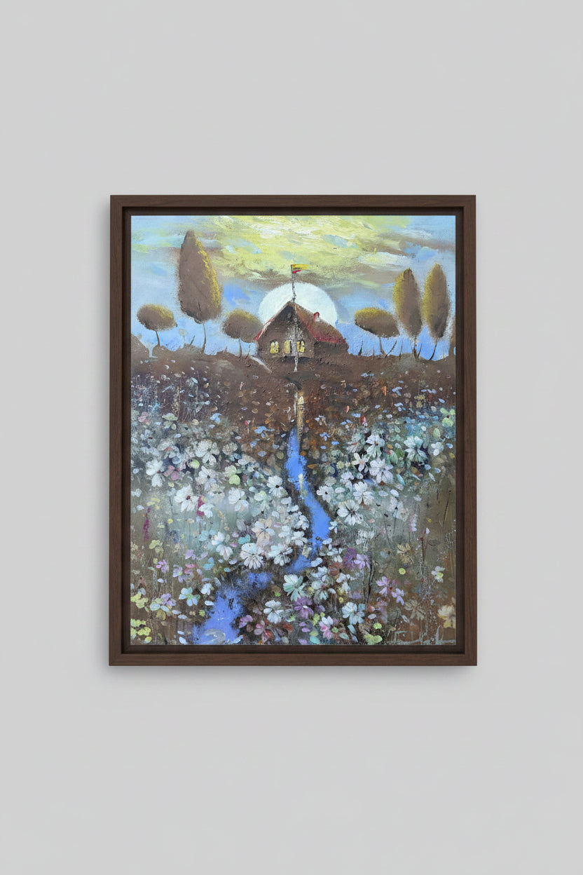 Peizažas su saule, 80x60