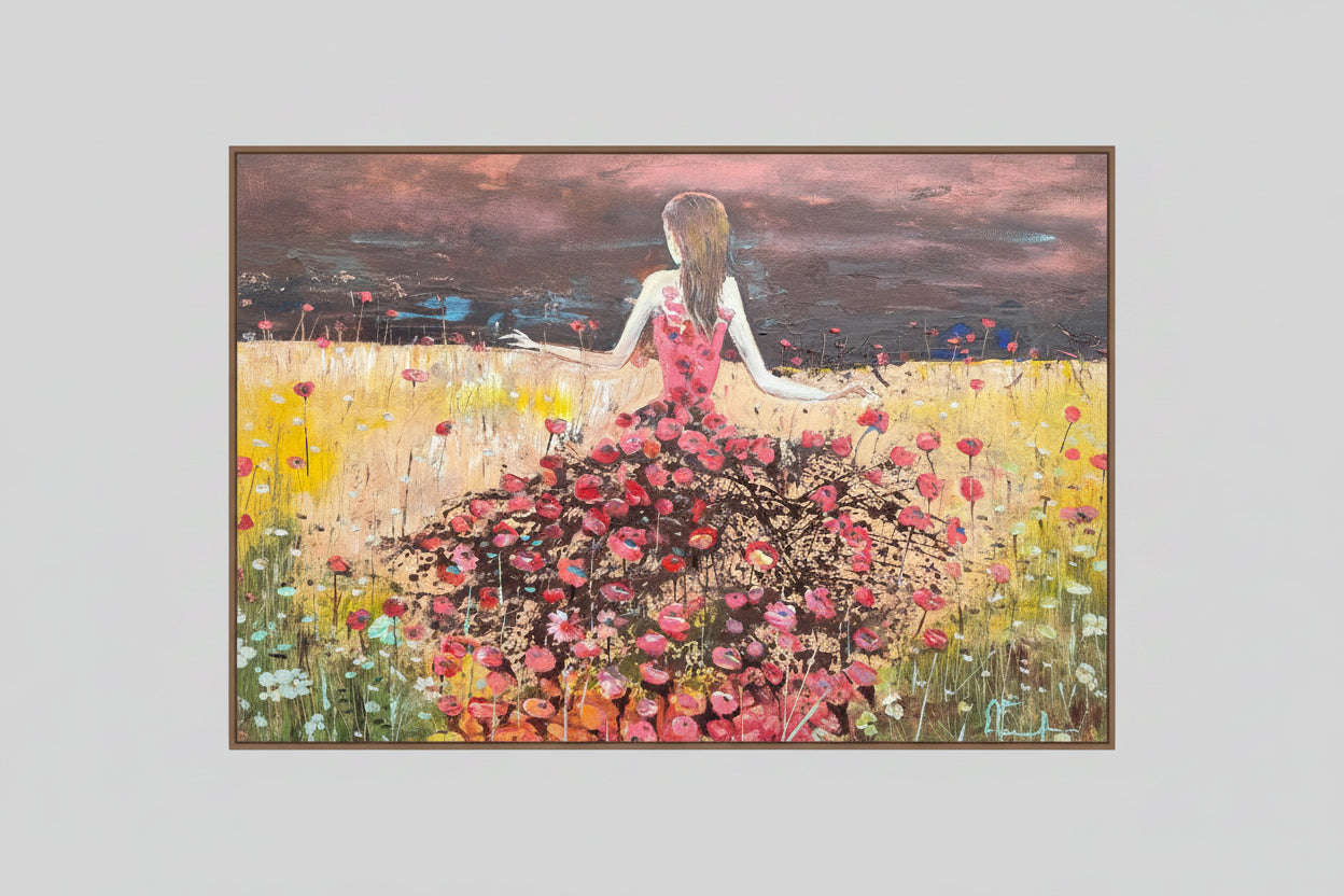 Pievų gėlės, 80x60