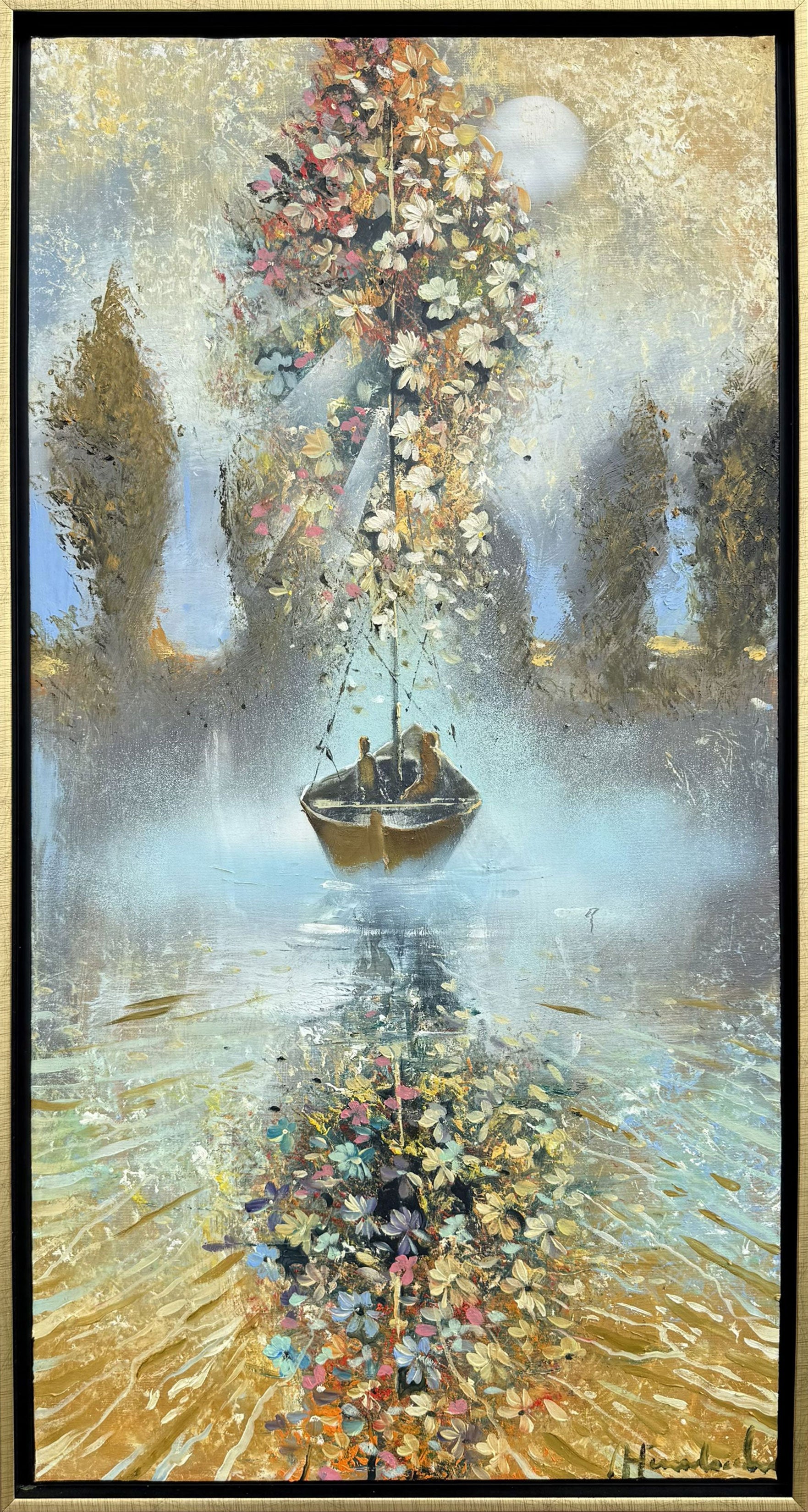 Plaukia laivelis palengva, 100x50