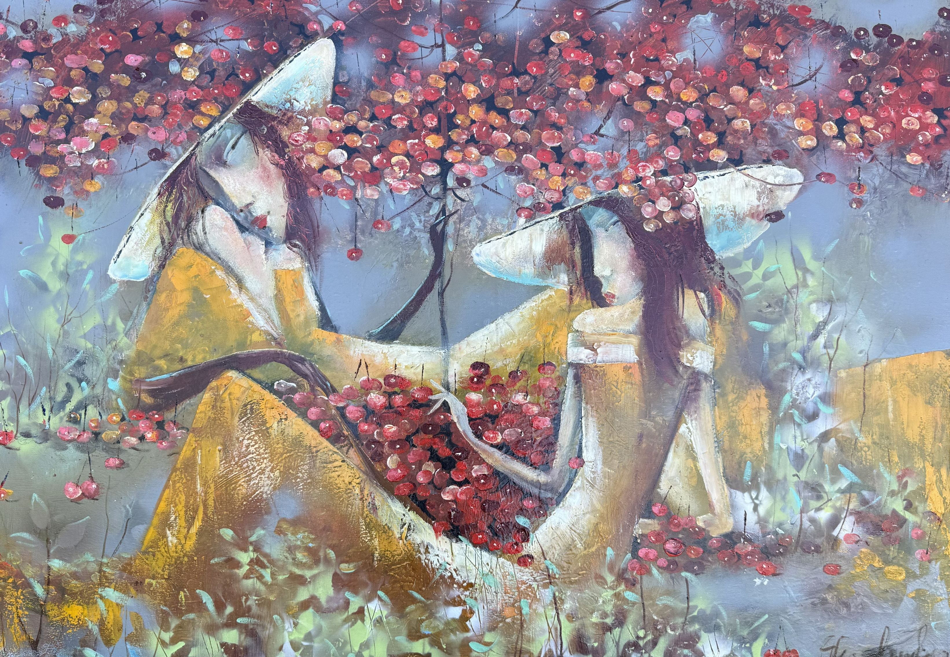 Prisirpę uogos, 100x70